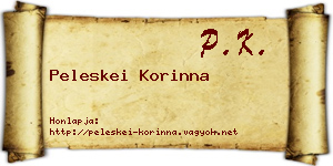 Peleskei Korinna névjegykártya